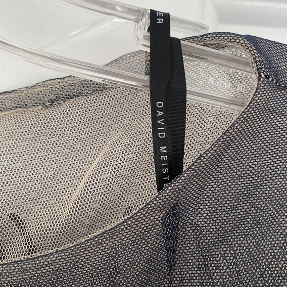 David Meister Blue Sequin Cocktail Dress - Picture 3 of 3